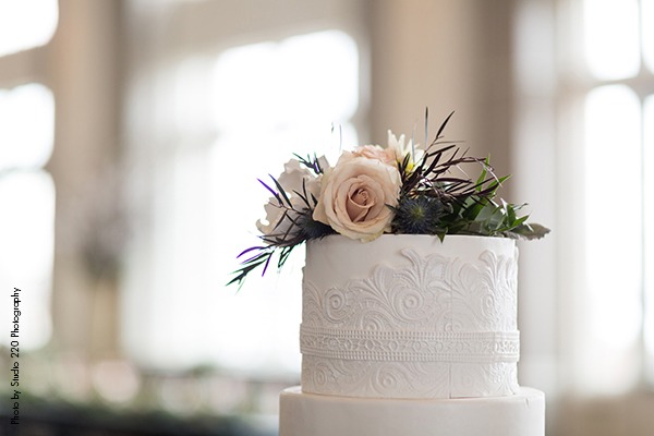 Rose wedding cake topper