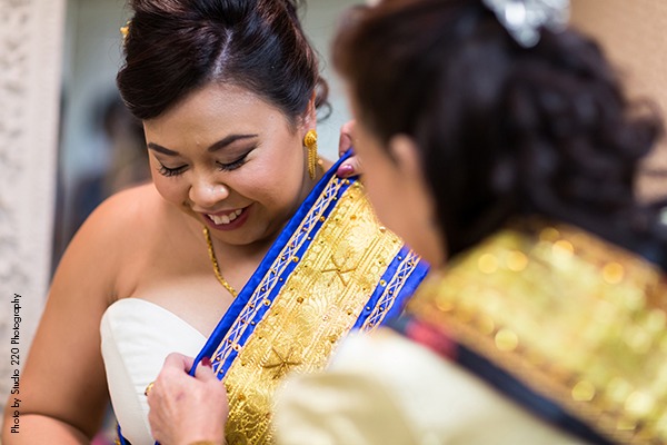 Traditional Laotian bride attire