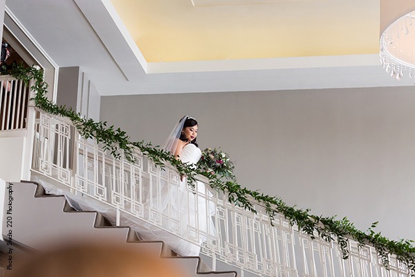 Greenery wedding guard rail