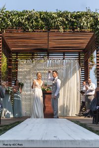 Mexico beach wedding ceremony