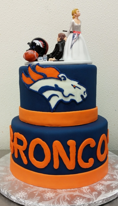Denver Bronco football buttercream design cake - - CakesDecor