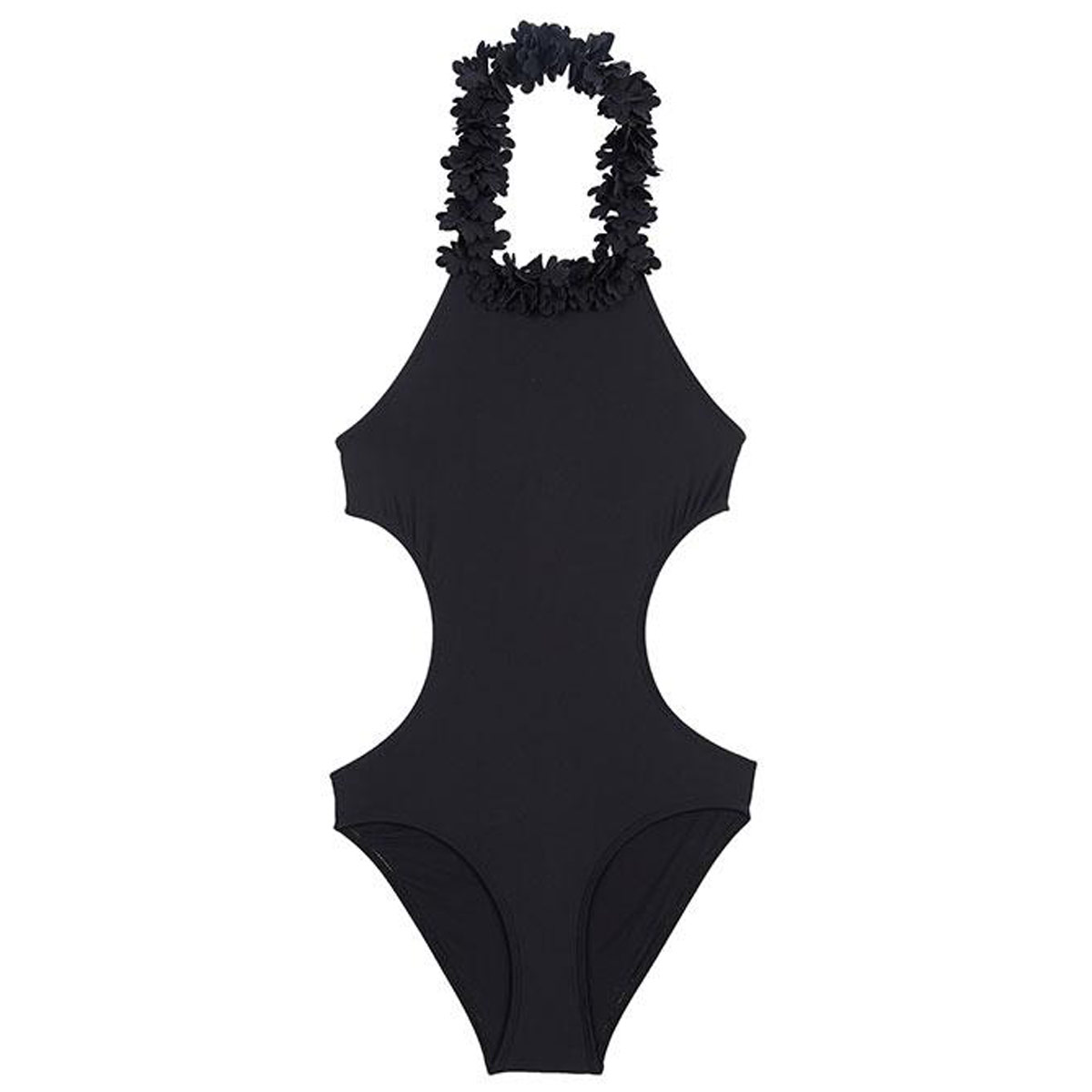 Black one-piece swimming suit 