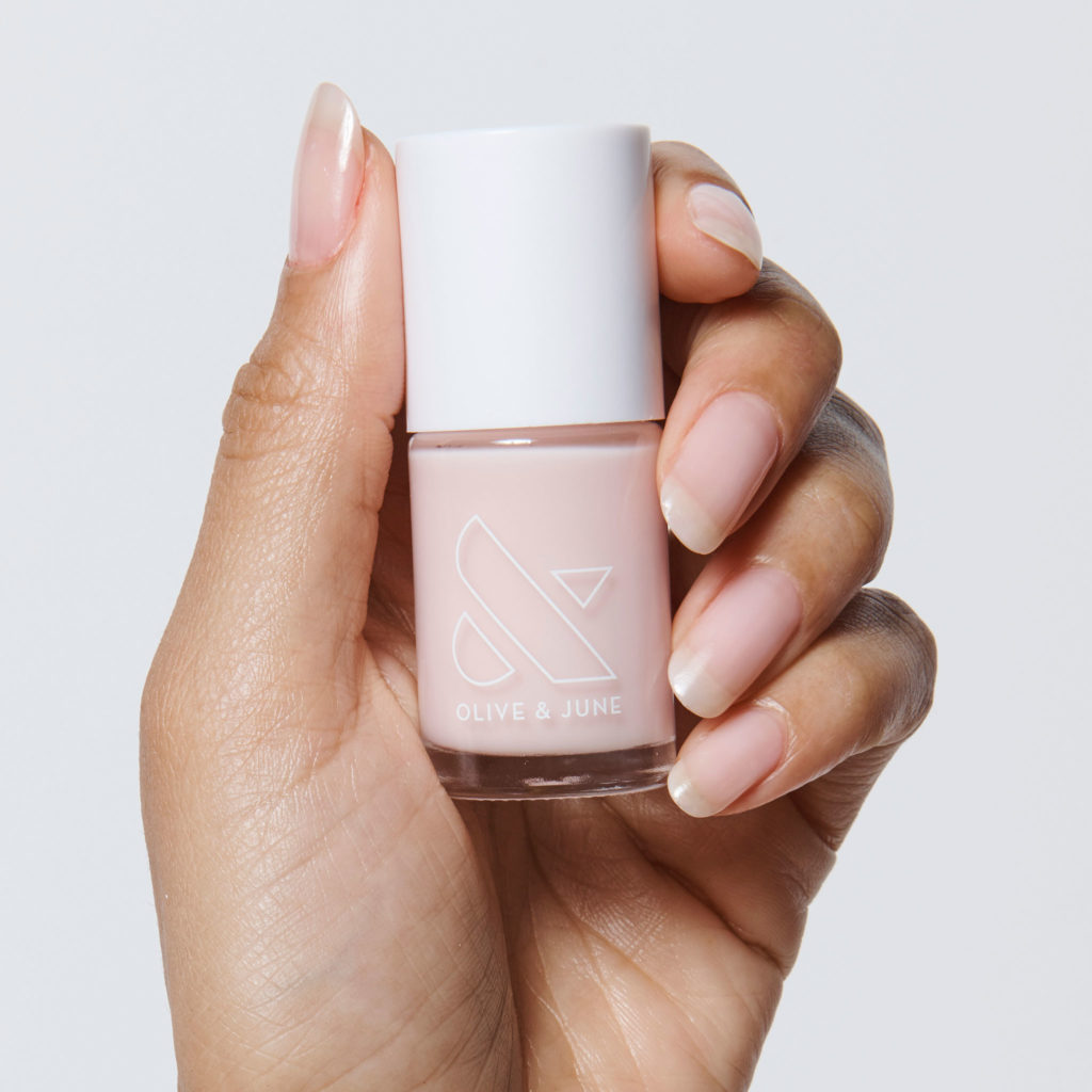 Light pink nail polish by Olive & June