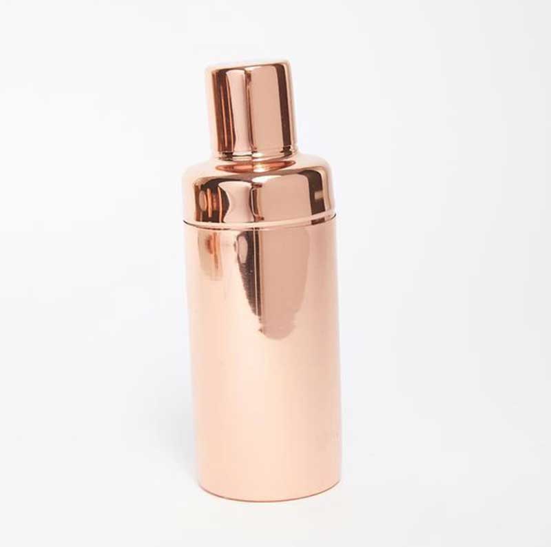 Copper cocktail shaker