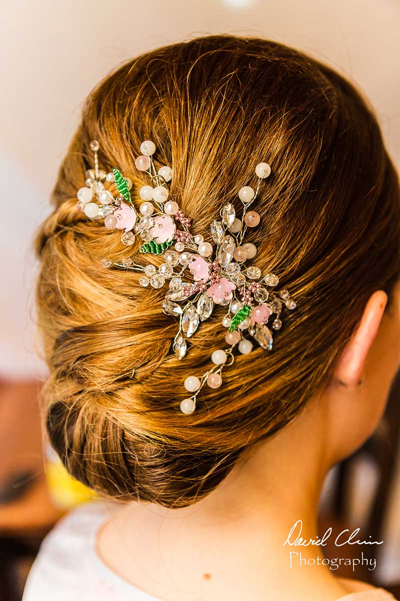 Bridal hair with jewel headpiece