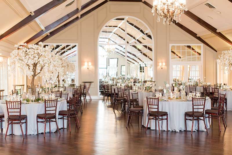 Classic New Jersey wedding reception setting