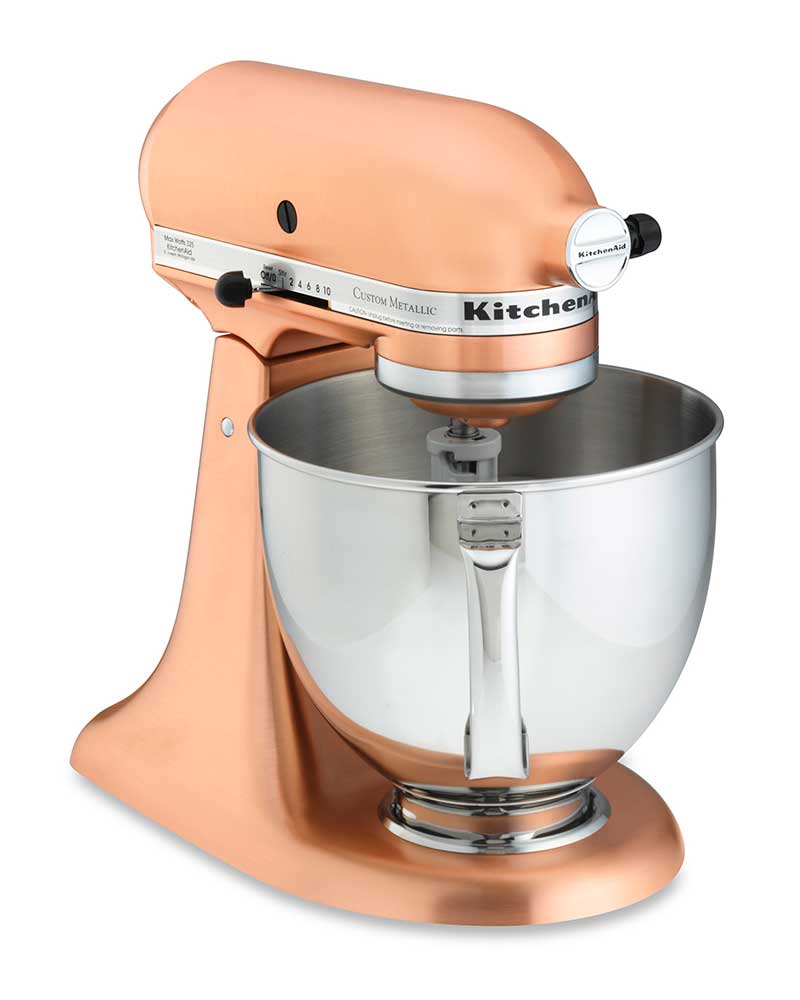 Rose gold kitchen aid stand mixer