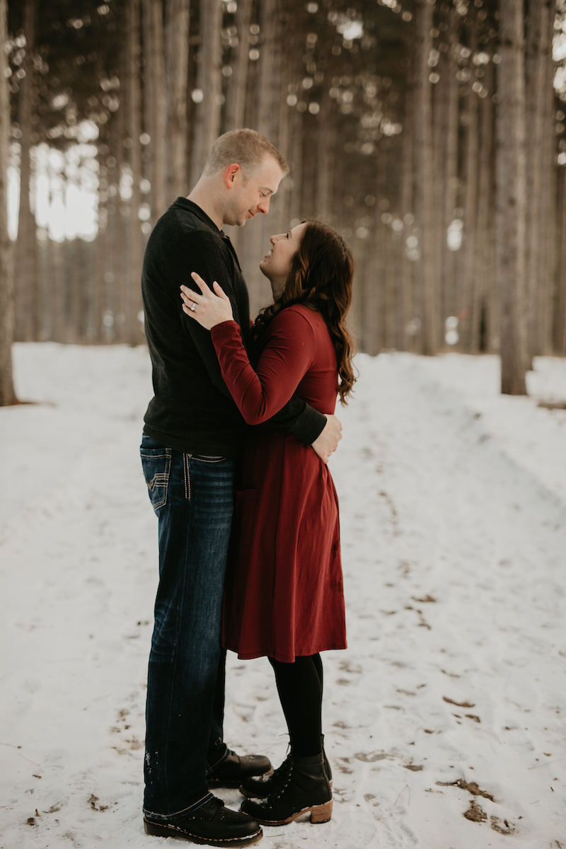 Bride and groom engagement photo planning for COVID wedding