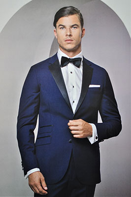 Custom blue tuxedo for wedding