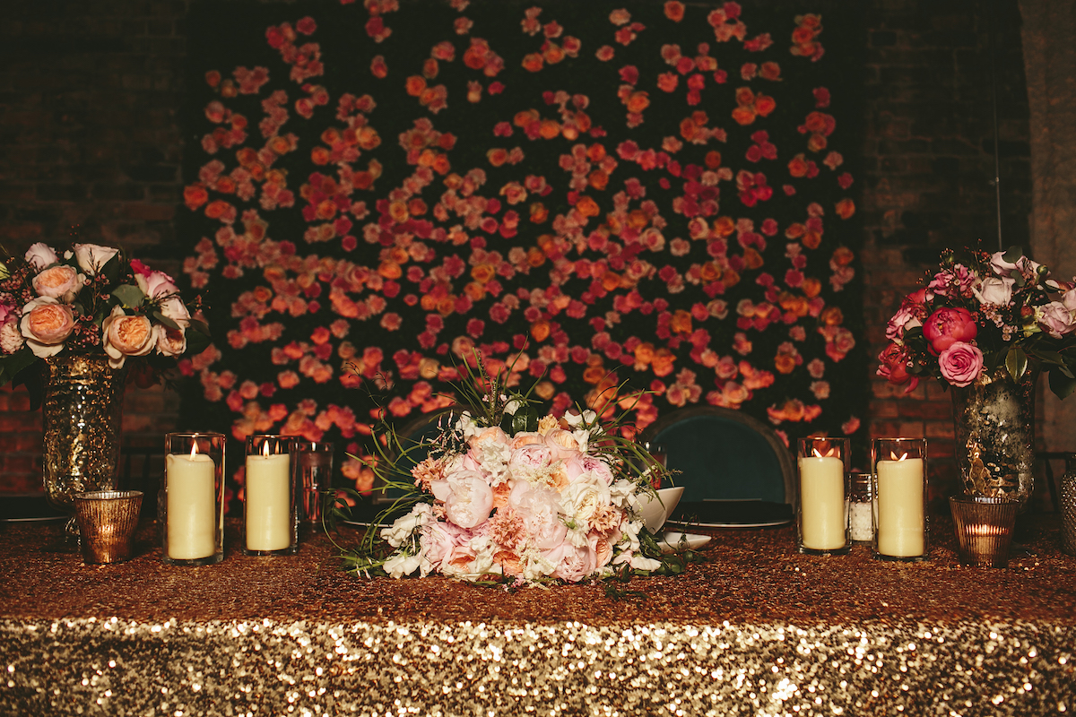 Flower wall wedding backdrop