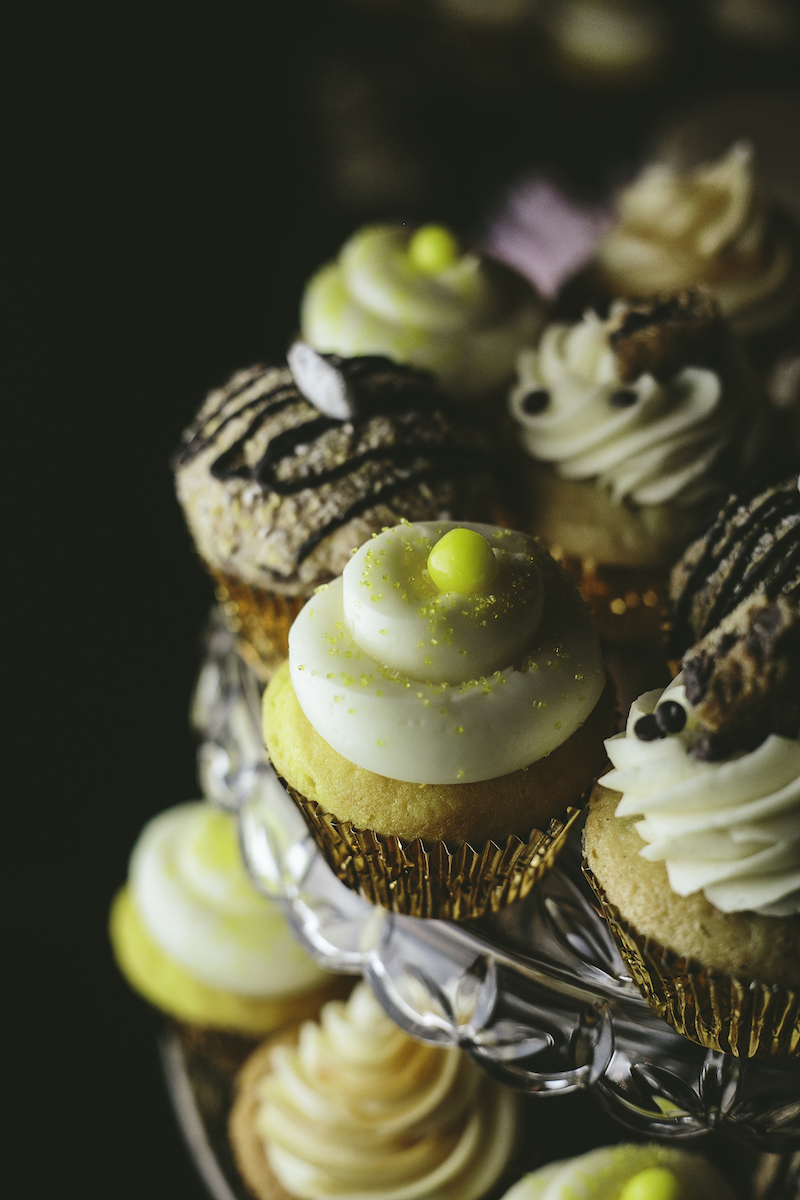 Vanilla cupcakes as wedding dessert