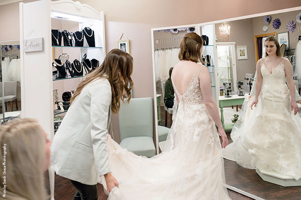 Bridal salon with affordable designer gowns