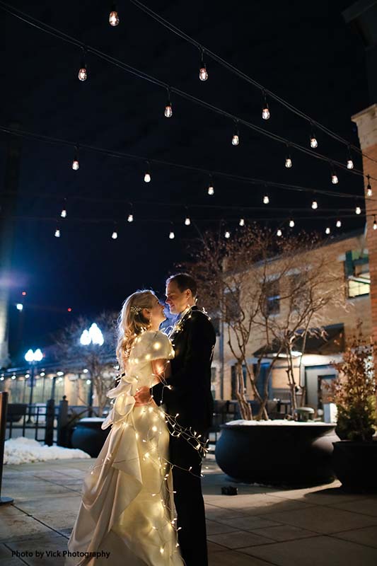 Modern Minnesota winter ballroom wedding