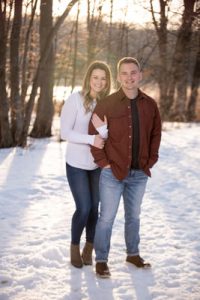 Winter engagement photos in Minnesota by Chad & Megan Photography
