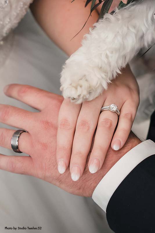 Modern simple silver wedding ring