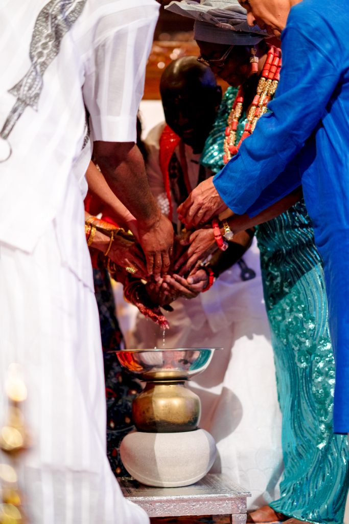 Interfaith Nigerian and Indian heritage wedding ceremony