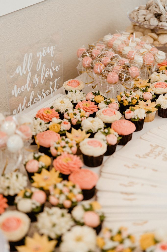 Pastel assorted wedding cupcakes