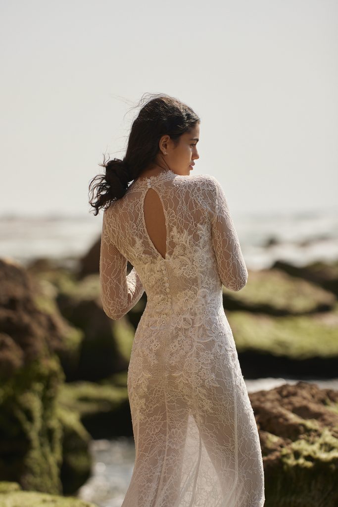 Lace long sleeve gown 