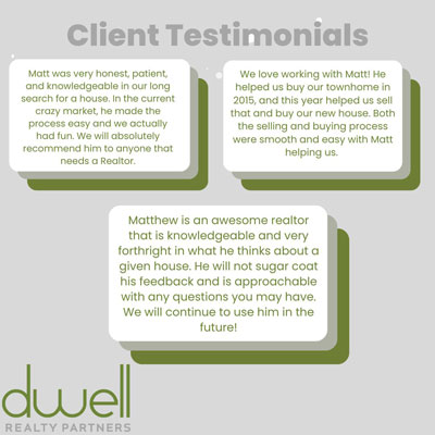 Dwell Realty client testimonials