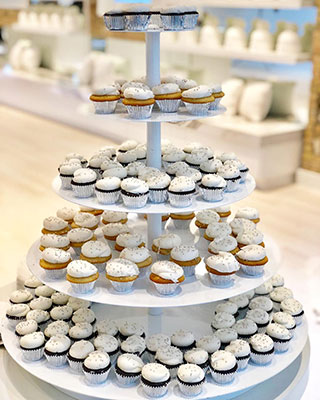 Wedding cupcake display by Cafe Latte