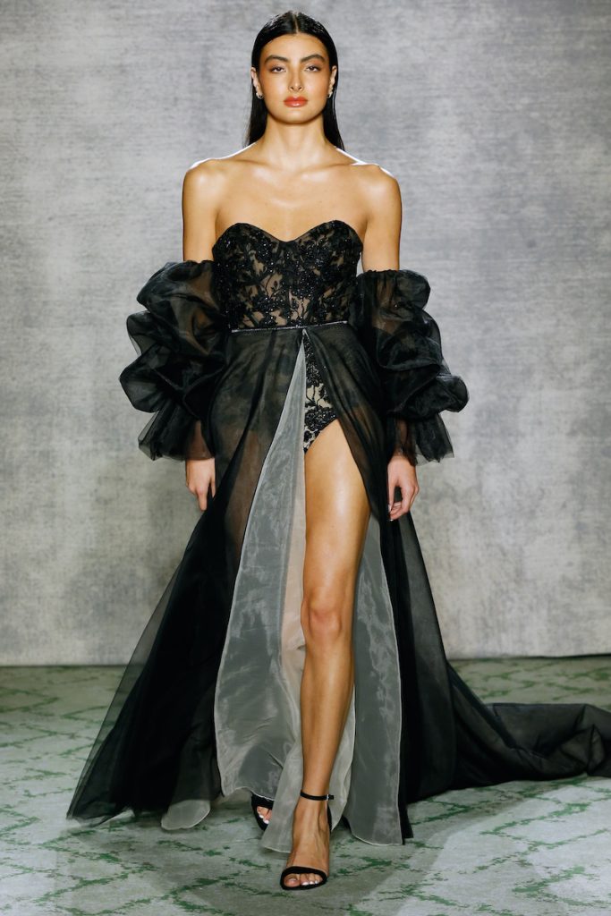 Black lace bodysuit wedding dress