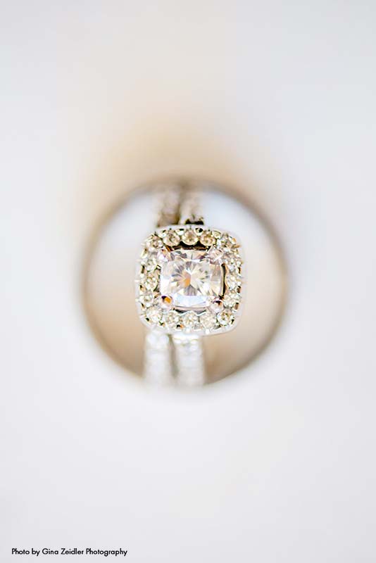 Square cut diamond engagment ring