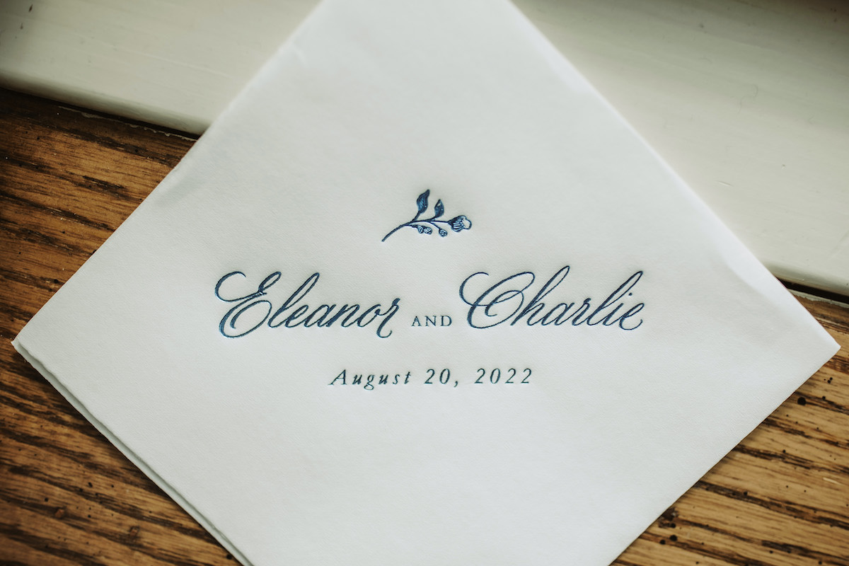 Elegant custom wedding napkin