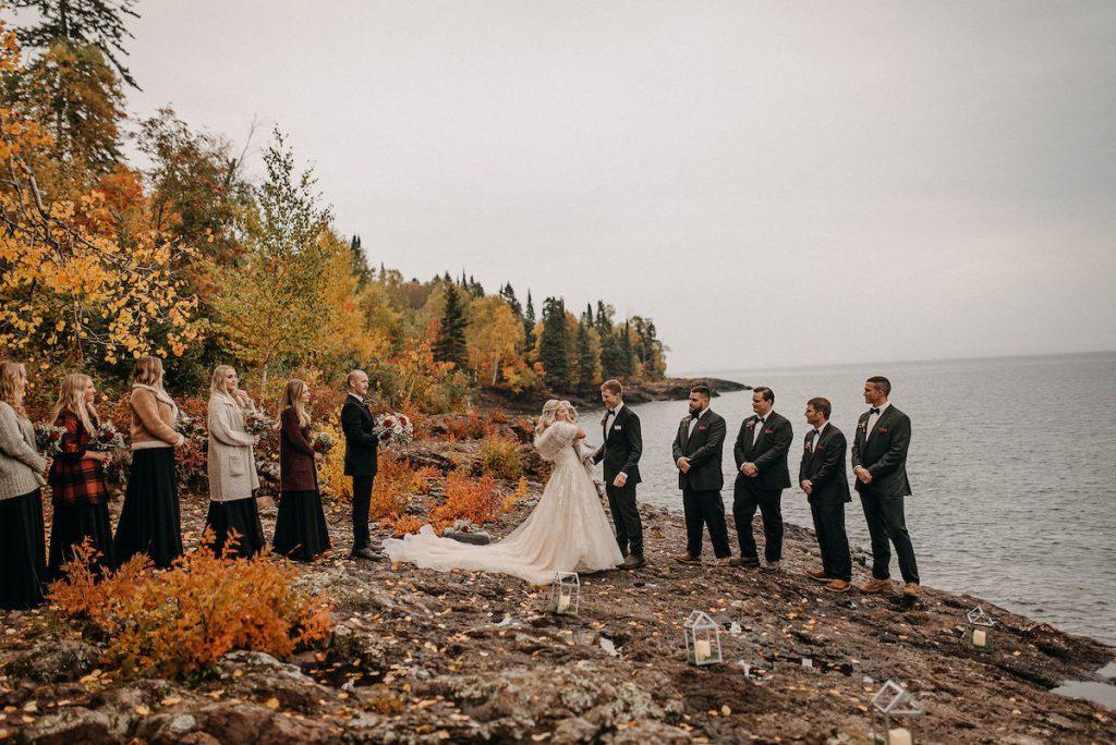 Couple has wedding ceremony on the Minnesota North Shore