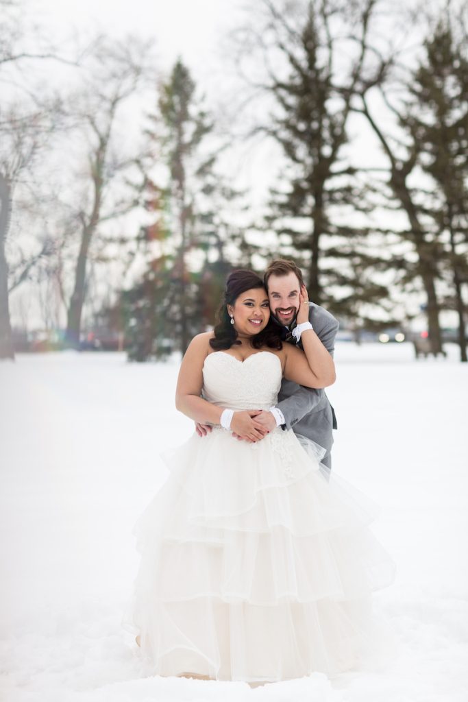 Couple has a wedding in the off-season in Minnesota winter