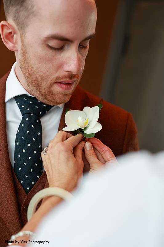 Orchid boutonniere