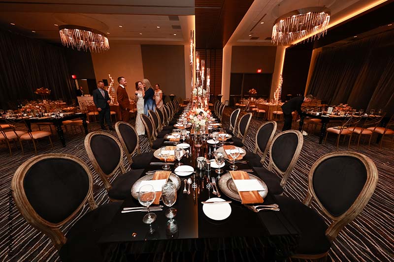 Luxe fall wedding tablescape