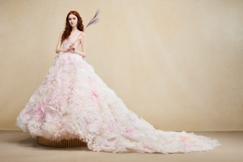 Blush floral ballgown 
