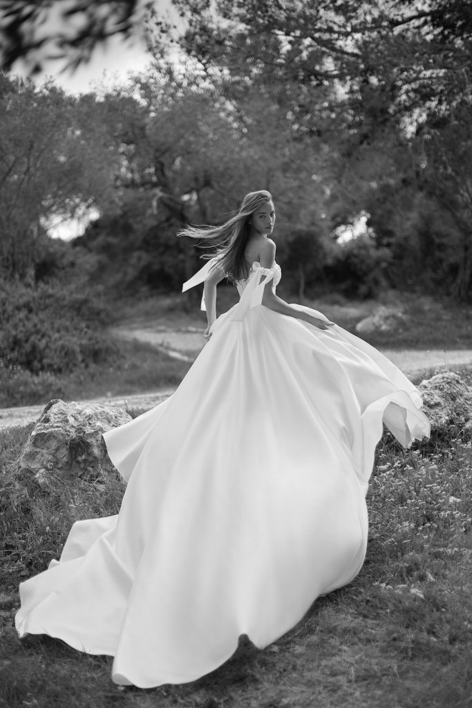 Strapless mikado bridal ballgown 