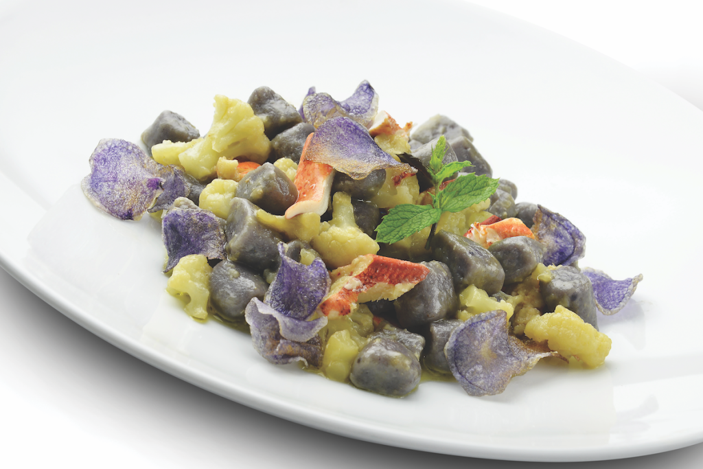 Purple potato cauliflower gnocchi 